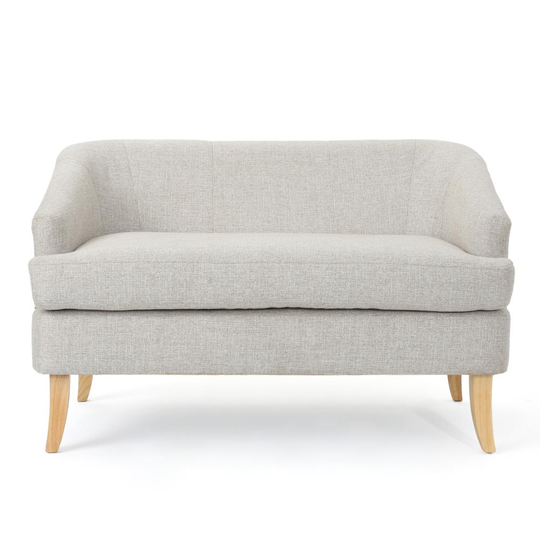 Best Selling Home Decor Sheena Modern Beige Polyester/Blend Loveseat in Off-White | 302073