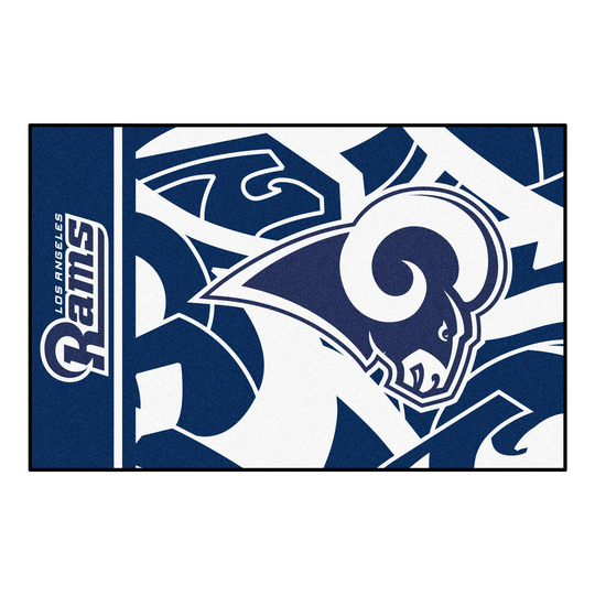 FANMATS Los Angeles Rams NFL XFIT Starter Mat 1-1/2 x 2-1/2 Indoor Sports Throw Rug | 23309