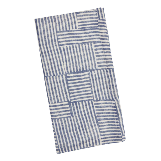 Blue And White Square Bijou Napkins Set Of 4 by World Market