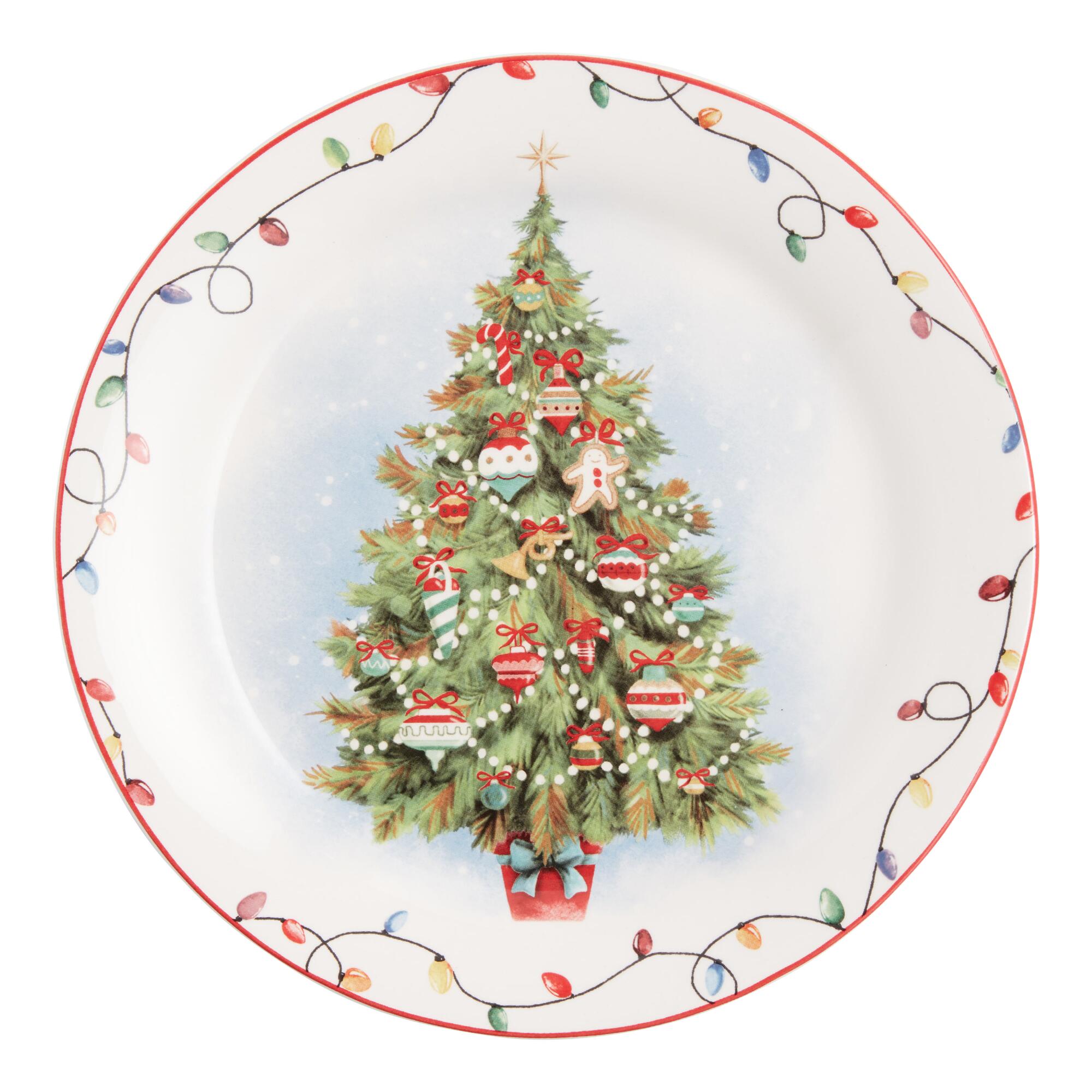 Pier Place Deck The Tree Salad Plate: Multi - Earthenware by World Market