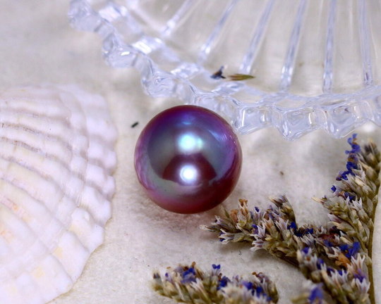 11.90mm 12.28Ct Natural Tahitian Aubergine Color Pearl S1333