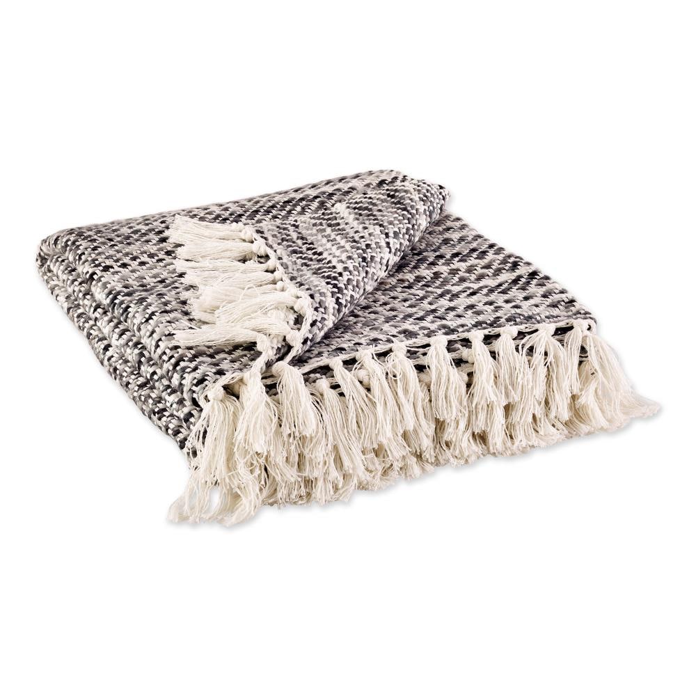 DII Gray 50-in x 60-in Blend Throw Cotton | CAMZ11813