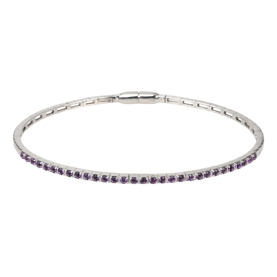 925 Sterling Silver African Amethyst Bracelet