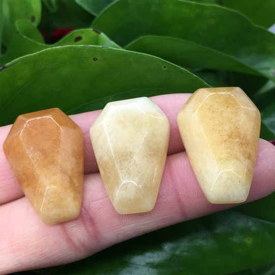5Pc Natural Yellow Aventurine Coffin,crystal Coffin,double Coffin,home Decor,crystal Gifts 1.2 Inch