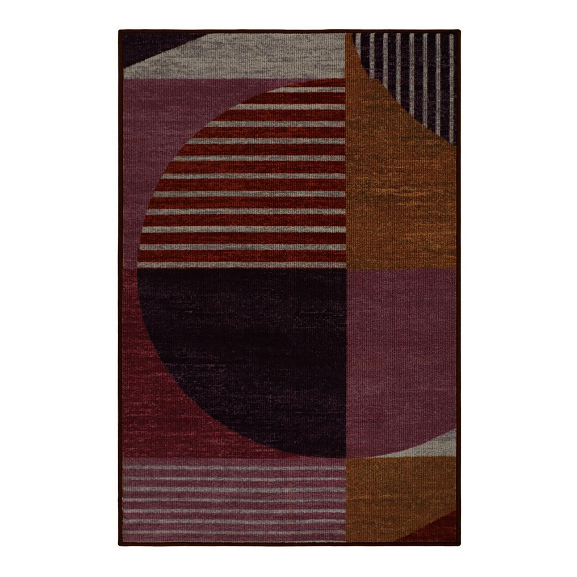 Pink Geometric Mid Century Area Rug by World Market