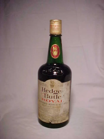 C1960S Hedges Butler Royal Blended Scotch Whisky England, Whiskey Bottle, Back Bar Decor Man Cave Decor, For Display Only