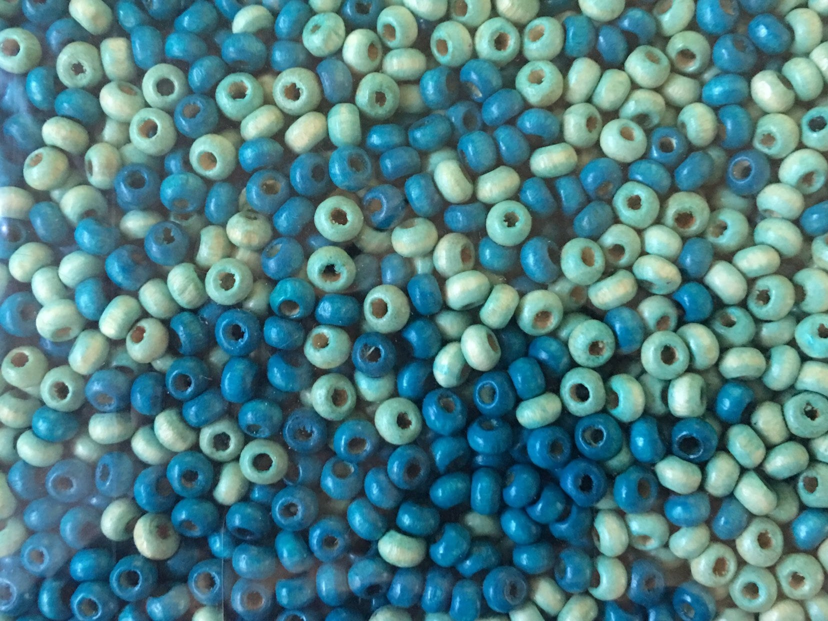 Wholesale Blues Small Barrel Beads Wood Bead Soup Mix, Sale Beads, Clearance Jewelry Making Earrings Bracelet Necklace