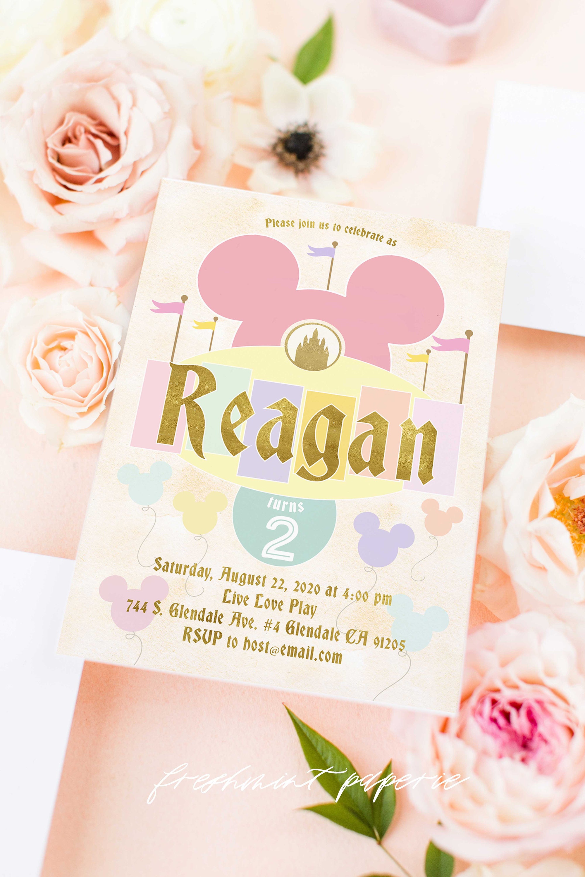 Vintage Mickey Mouse Invitation - Minnie Birthday Classic Printable