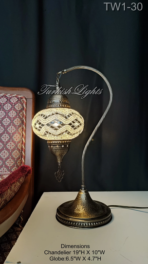 Turkish Morocco Lamp Table White Color 7 To Choose