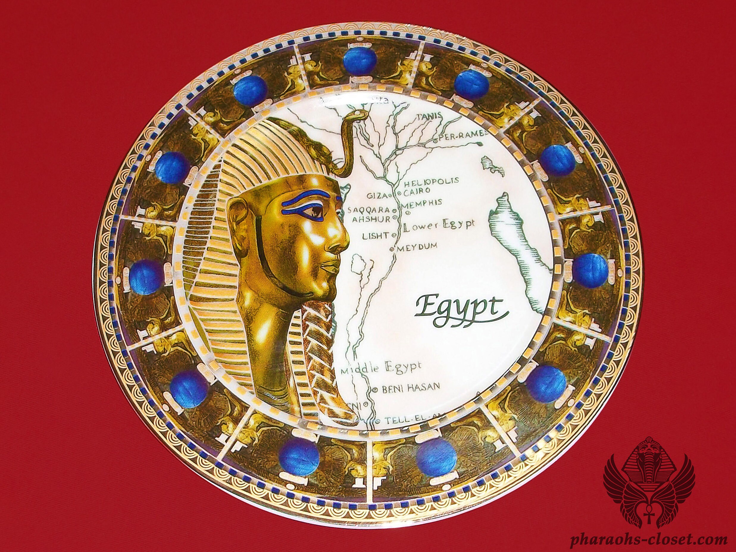 Ramesses Ii Ceramic Decorative Plate - Egyptian Decor Handmade in Egypt
