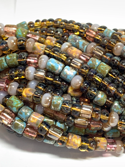 3x4mm | 6/0 Garden Blend, Seed Beads, Czech Glass Beads