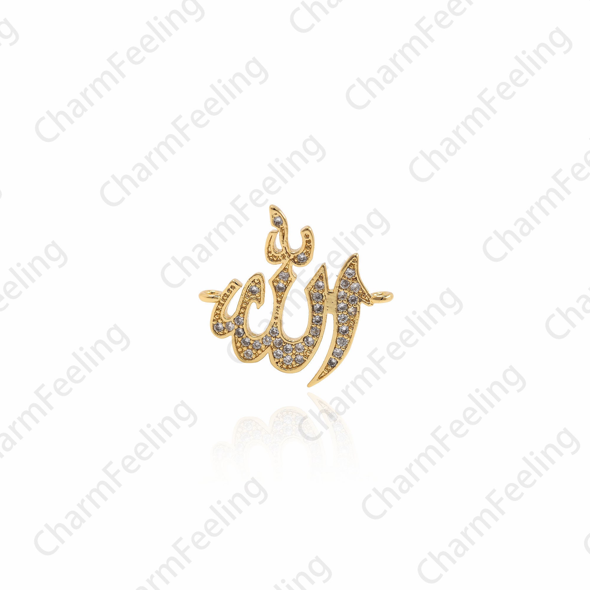 Micro-Pave Mountain Connector, Jewelry, Charm, Natural Diy Jewelry Making Accessories 20x20x2.2mm 1Pcs