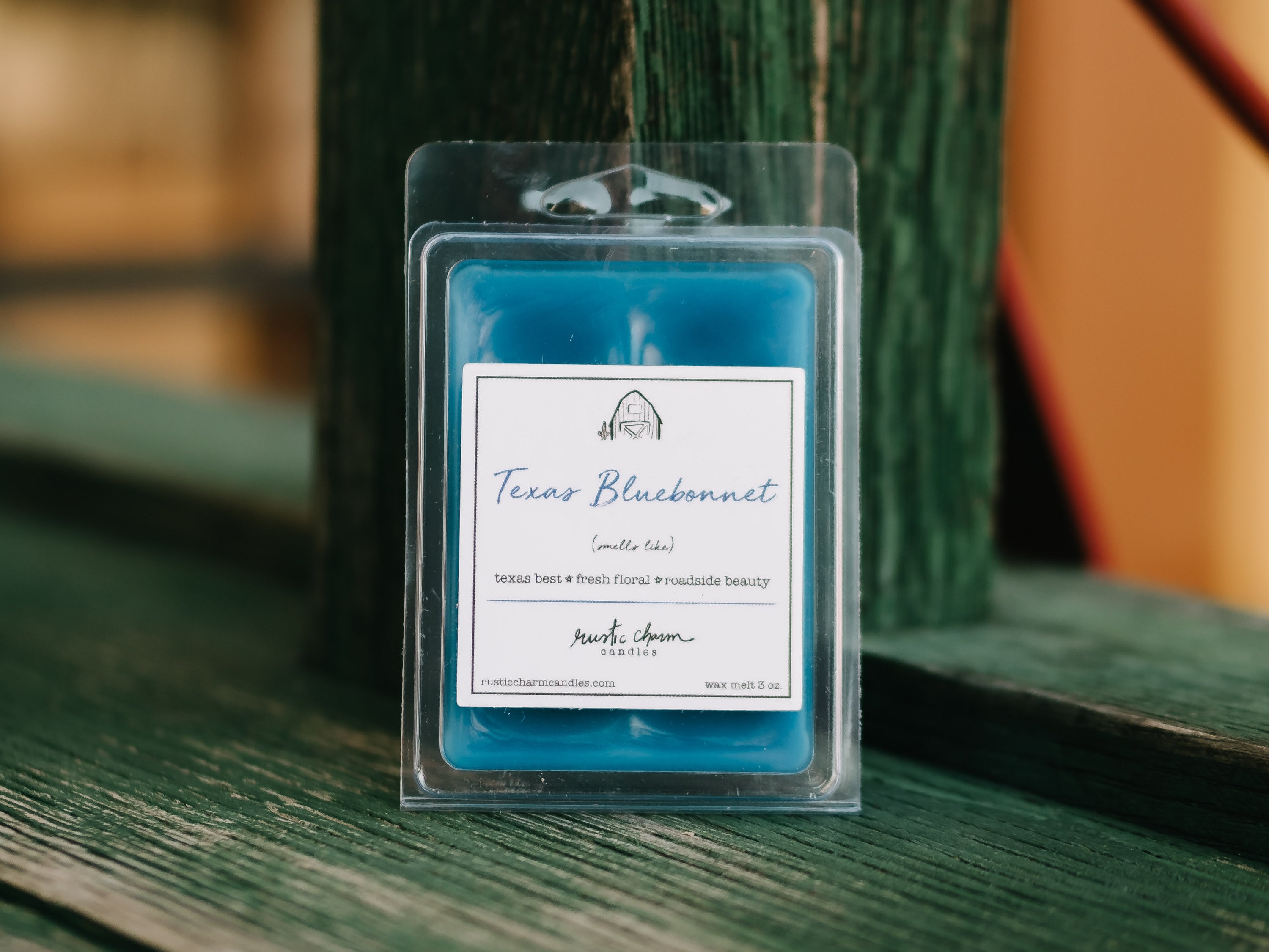 Texas Bluebonnet Hand Made Soy Blend Candle Wax Melts Breakaway Clamshell Tarts Rustic Charm