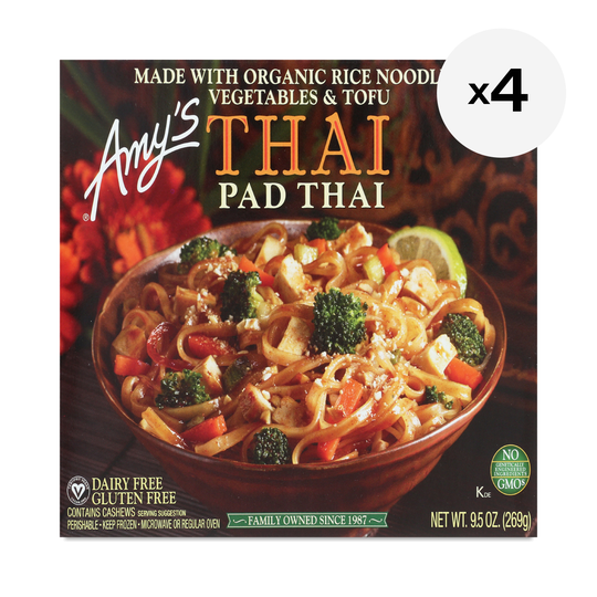 Amy's Tofu Pad Thai with Rice Noodles, 4 Pack 4 x 9.5 oz boxes