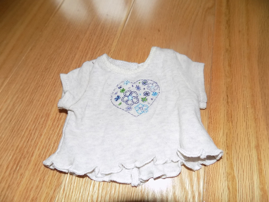 American Girl Bitty Baby Shirt Blouse Top Molly Kristen Fecility Blue Doll Action Figure 15" Toys Dolls