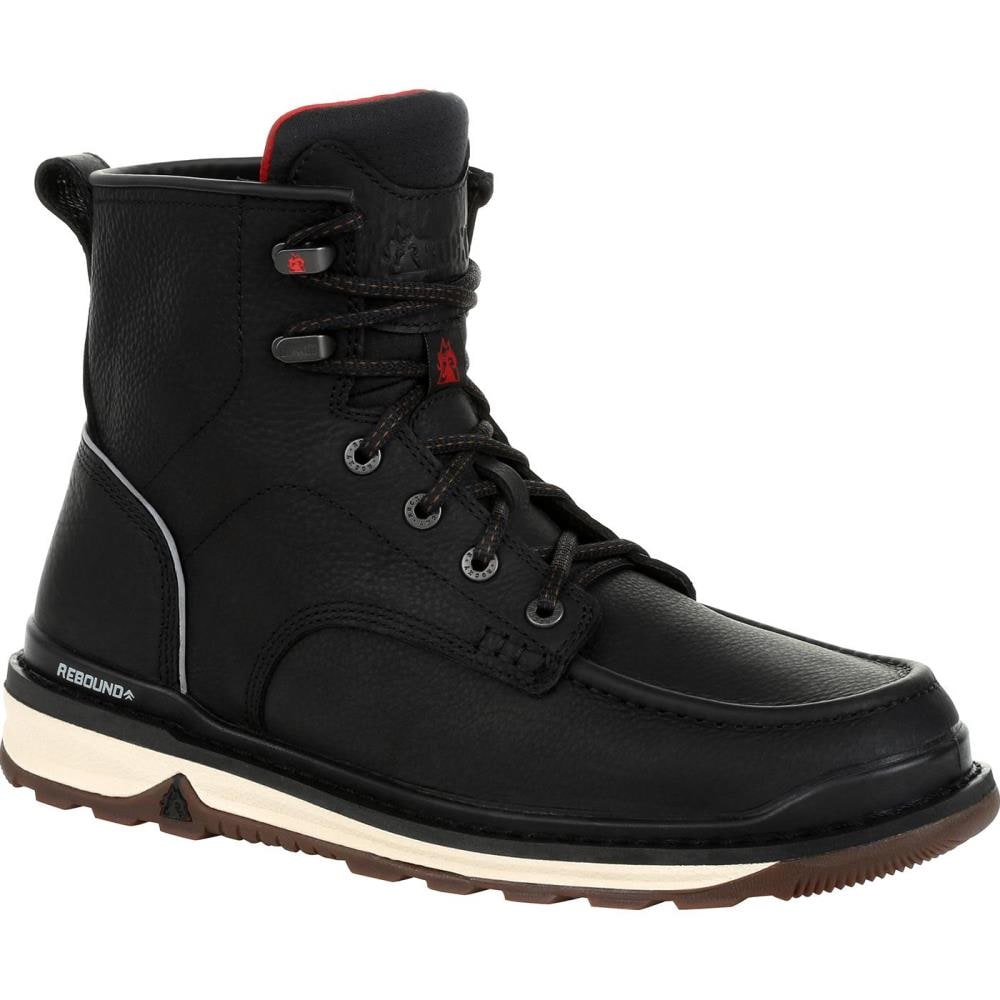 Rocky Size: 7 Wide Mens Black and Tan No (Not Recommended For Wet Areas) Work Boots Rubber | RKK0305 W 070