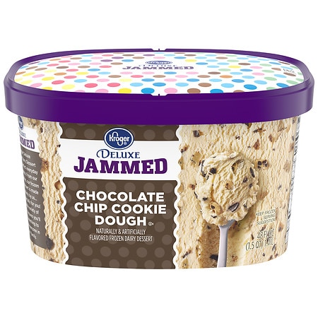 Kroger Deluxe Jammed Chocolate Chip Cookie Dough Ice Cream - 48.0 fl oz