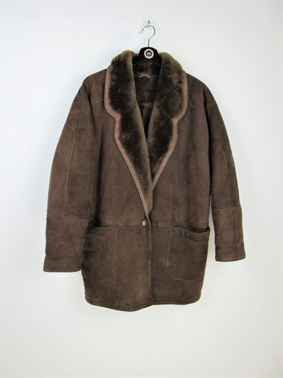 Shearling Genuine 80S 90S Leather Jacket, Suede Ram