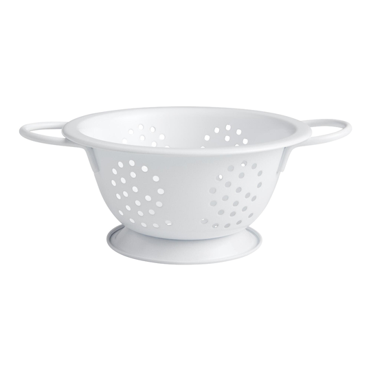 Mini White Steel Footed Colander Set of 2 - Metal by World Market