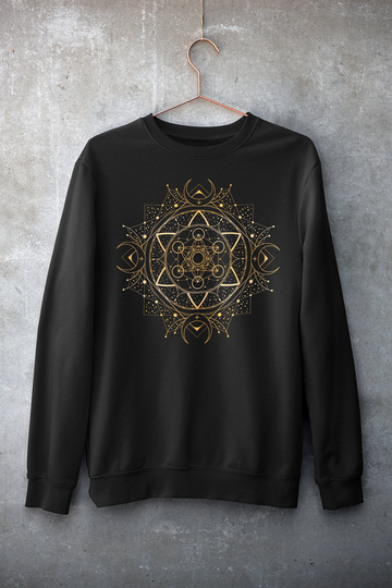 Metatron's Cube | Heavy Blend Crewneck Sweatshirt/Hoodie Sacred Geometry Celestial Crescent Moon Flower Of Life Spirituality