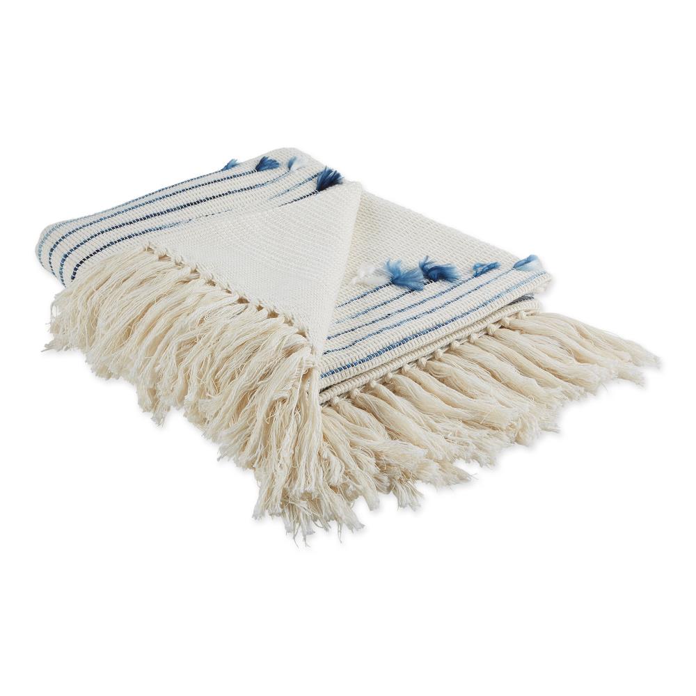 DII French Blue Blend Throw Cotton | CAMZ11402