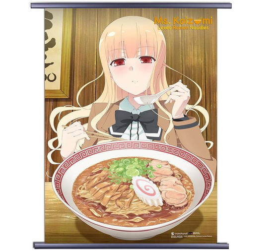 Ms. Koizumi Loves Ramen Noodles Wall Scroll Poster Officially Licensed