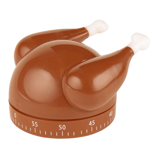 Kikkerland Turkey Kitchen Timer: Brown - Silicone by World Market