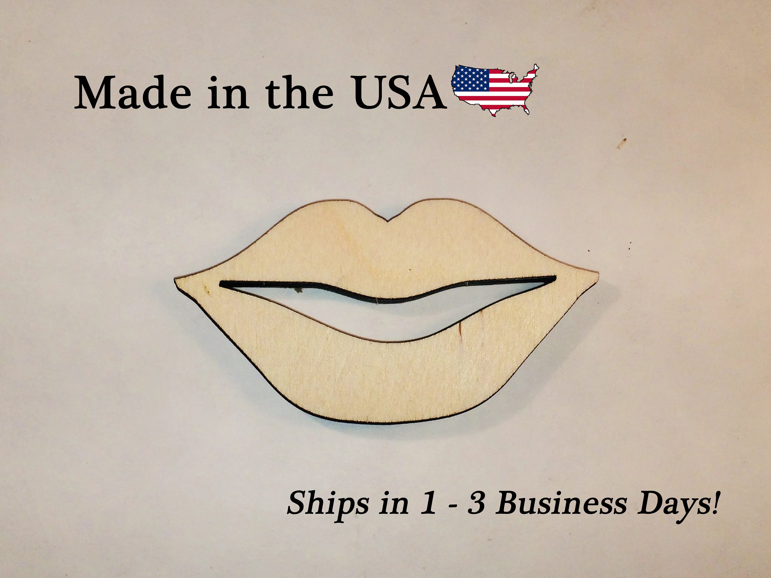 Lips Wood Silhouette, Mix Media, Scrapbooking, Journal, Shapes, Unfinished Wood, Tiles, Craft Supply, Kids Room, Clothing Shape, Mm1027