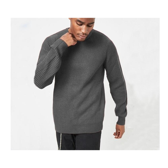 Men's Knitted Pullover Sweater - Gray, XS - x-small grey