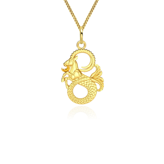 Mini Capricorn Necklace | 24mm - 14K Solid Gold Pendant, Jewelry, Aries Pendant