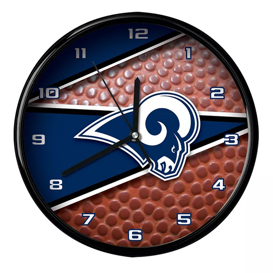 Los Angeles Rams 12'' Football Clock, Multicolor