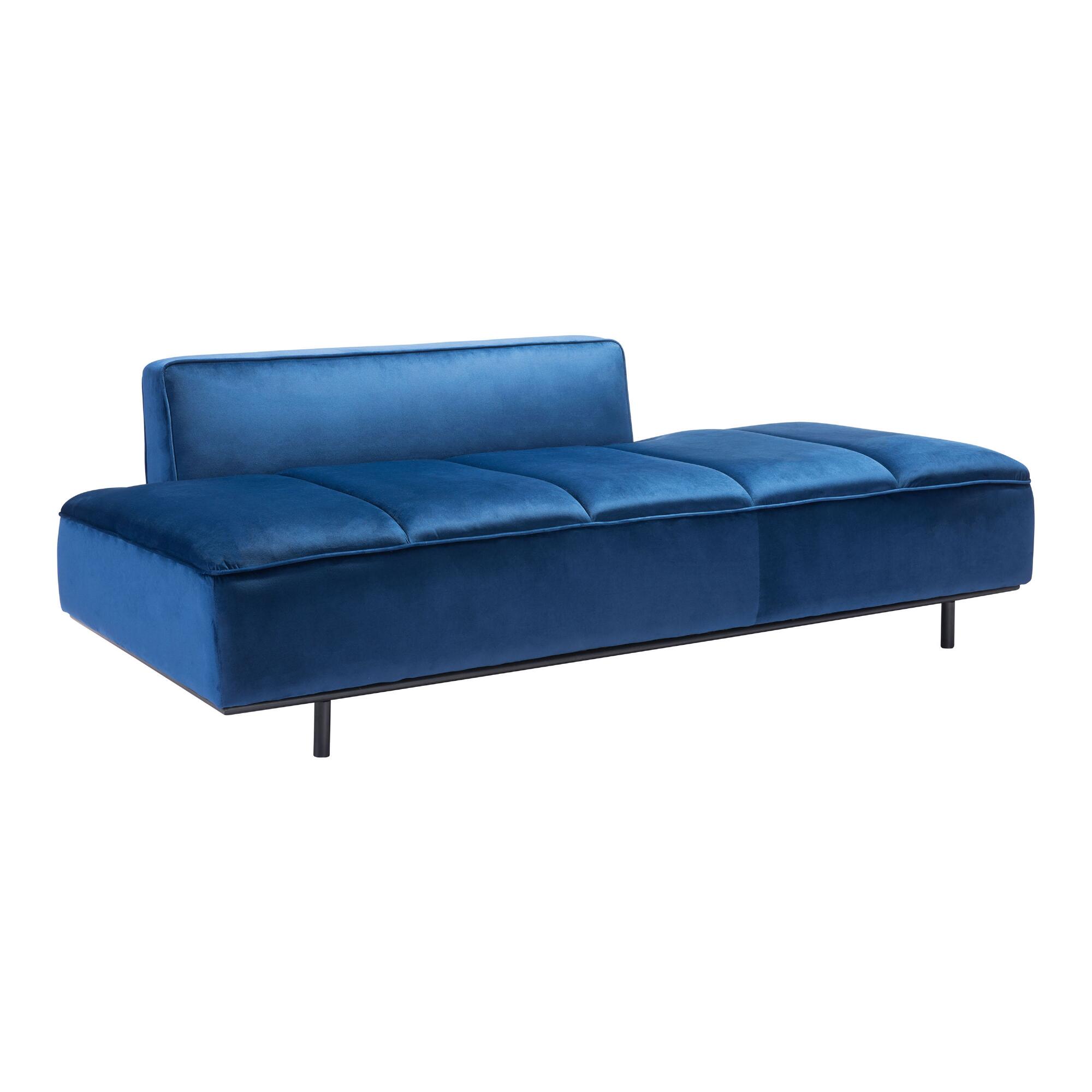 Modern Tufted Clinton Sofa: Blue by World Market