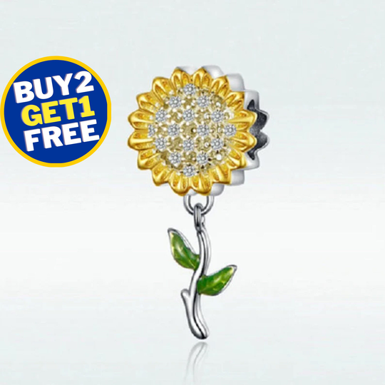 Sunflower Charm For Pandora Bracelet, Birthday Gift Her, Mothers Day Gift