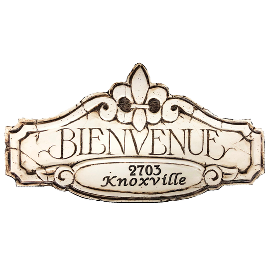 Custom Bienvenue French Welcome Sign