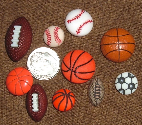 Basketball Earrings, Baseball Football Or Soccer Earrings in Assorted Sizes