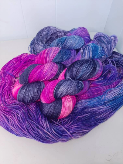 Nebula | Hand Dyed Yarn Sock Hand Merino Wool Yarn Wool Blend Sock