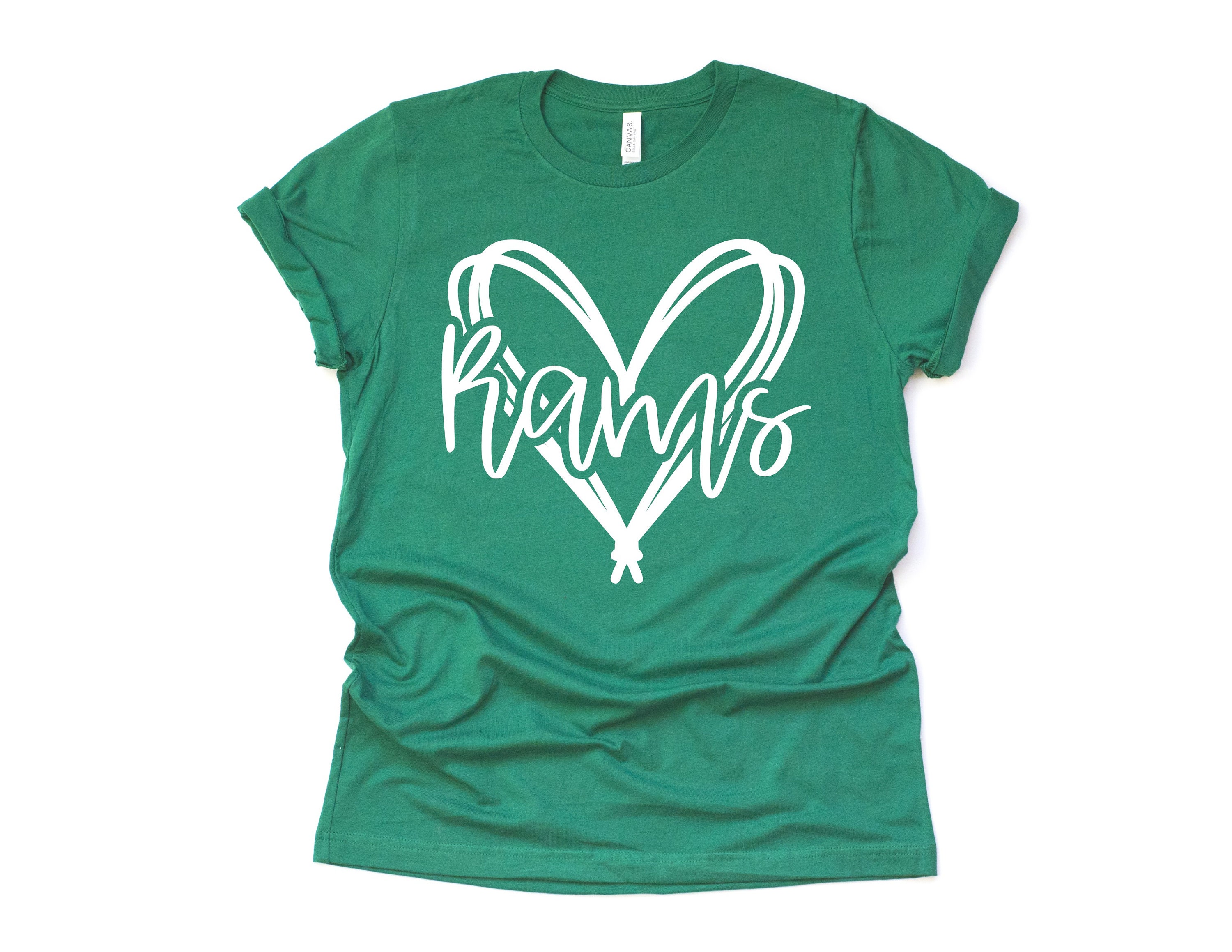 Team Spirit Shirt Rams Heart Mom Parent Gift Short-Sleeve Unisex Tshirt Tee Football Baseball Soccer Basketball