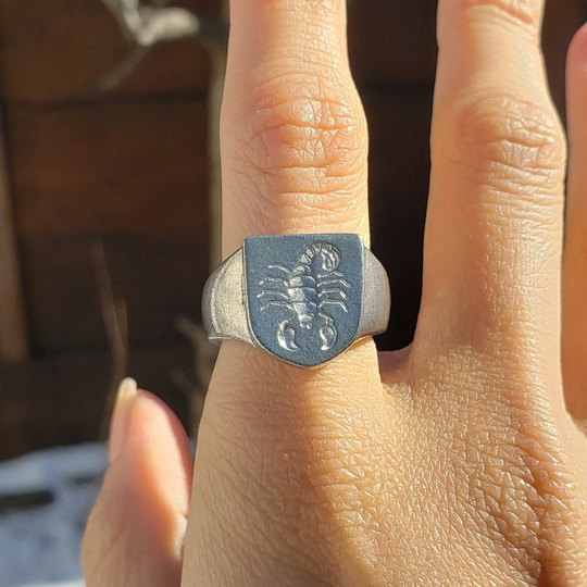 Scorpion Wax Seal Signet Ring