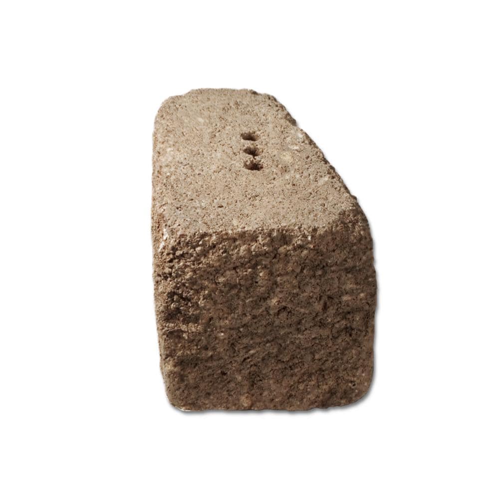 Lowe's Country Manor 6-in L x 6-in H x 10-in D Antiqued Tan Charcoal Blend Retaining Wall Block in Brown | 10940224