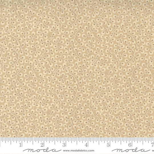 La Vie Boheme - Colline Blender Reproduction Dot Vine Oyster French General 100% Cotton Quilting Fabric Moda Fabrics