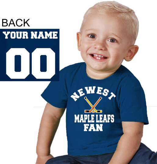 Maple Leafs Baby Shirt Infant T-Shirt Sport Customized Personalized Name & Number Child Boy Kid's Shower