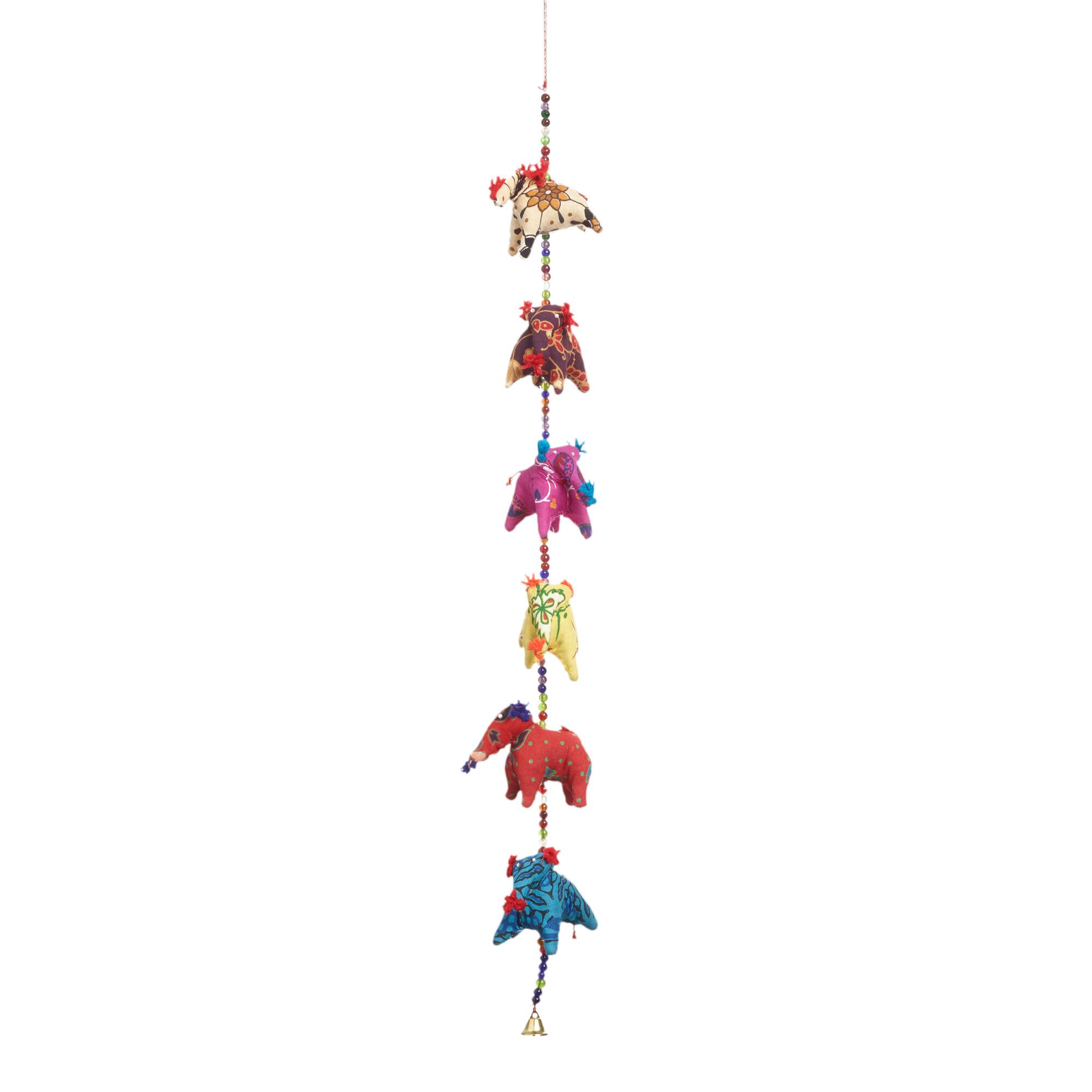 Fabric Elephants Hanging Decor: Multi by World Market