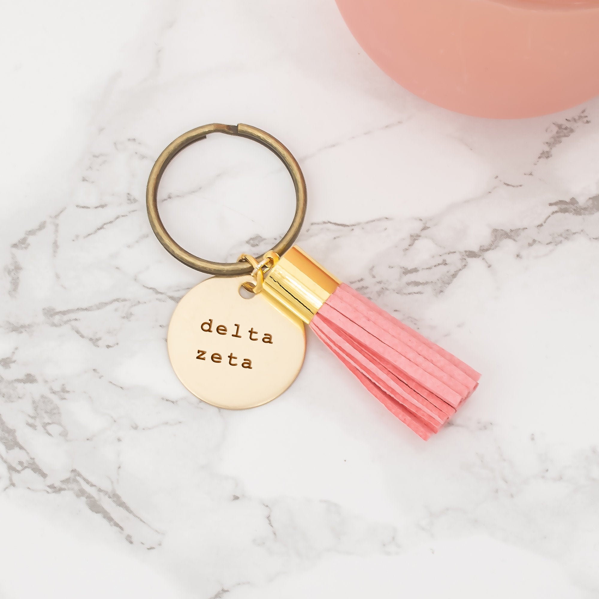 Delta Zeta Sorority Keychain, Deezee Key Chain, Dz Tassel