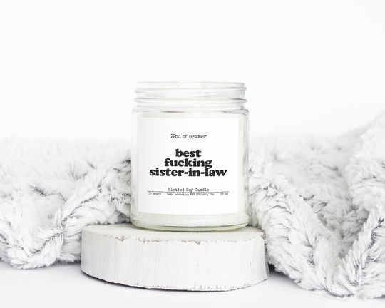 Sister in Law Gifts, Soy Blended Wax, Funny Vanilla Scented Candle, Home Decor, Cozy, Unique Ide
