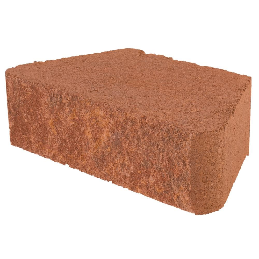 Pavestone Garden Wall 10-in L x 3-in H x 6-in D Autumn Hickory Blend/Hard Split Face Retaining Wall Block in Brown | 80778.AHBL