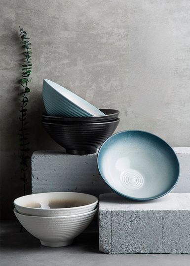 Ceramic Bowl, Japanese Ramen Fruit Noodle Pasta Soup Food, High Quality