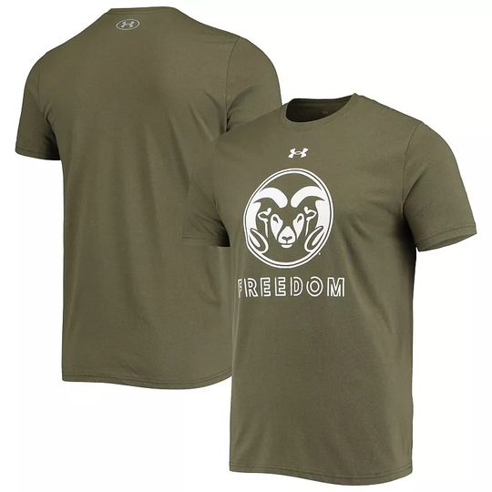Men's Under Armour Olive Colorado State Rams Freedom Performance T-Shirt, Size: XL, Multicolor