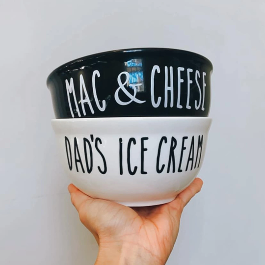 Personalized Rae Dunn Bowl | Custom Cereal Name Ice Cream Noodle Soup Popcorn