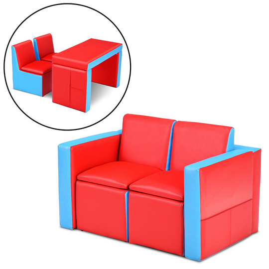 CASAINC Modern Red Polyester/Blend Loveseat | WF-HW58620RE-LA