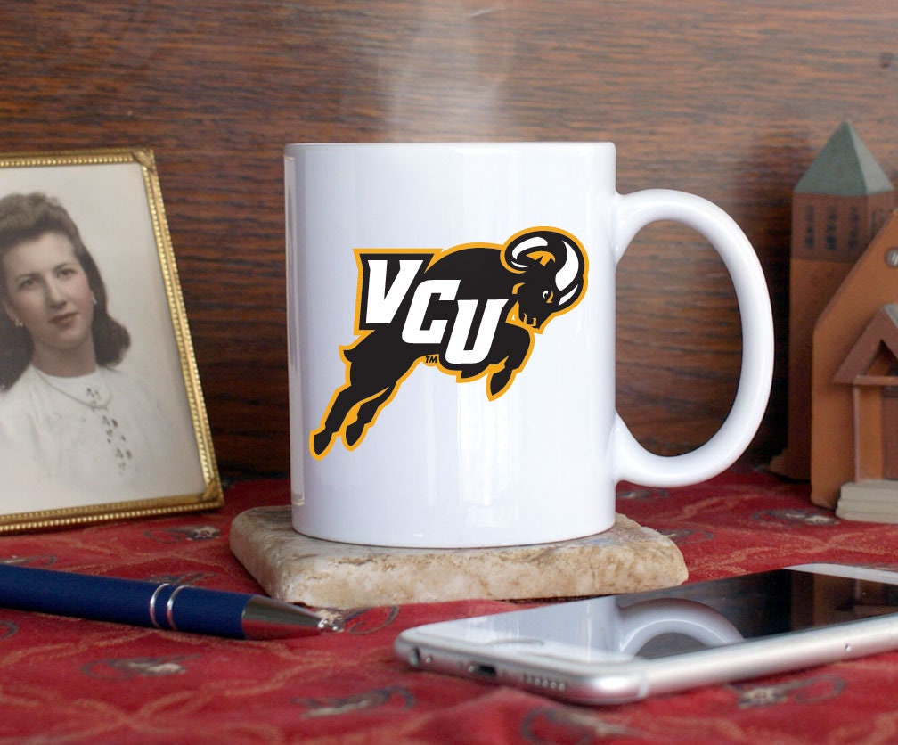 Virginia Commonwealth University Leaping Vcu Ram Logo Alumnus Rowdy Pride Coffee Mug Cup Gift Present Richmond Basketball Va Monroe